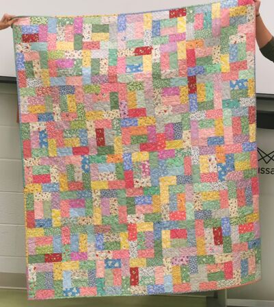 Cross My Heart.Loving Hands In All Seasons Quilt Guild Raffle Quilt.  Quilted by Jackie